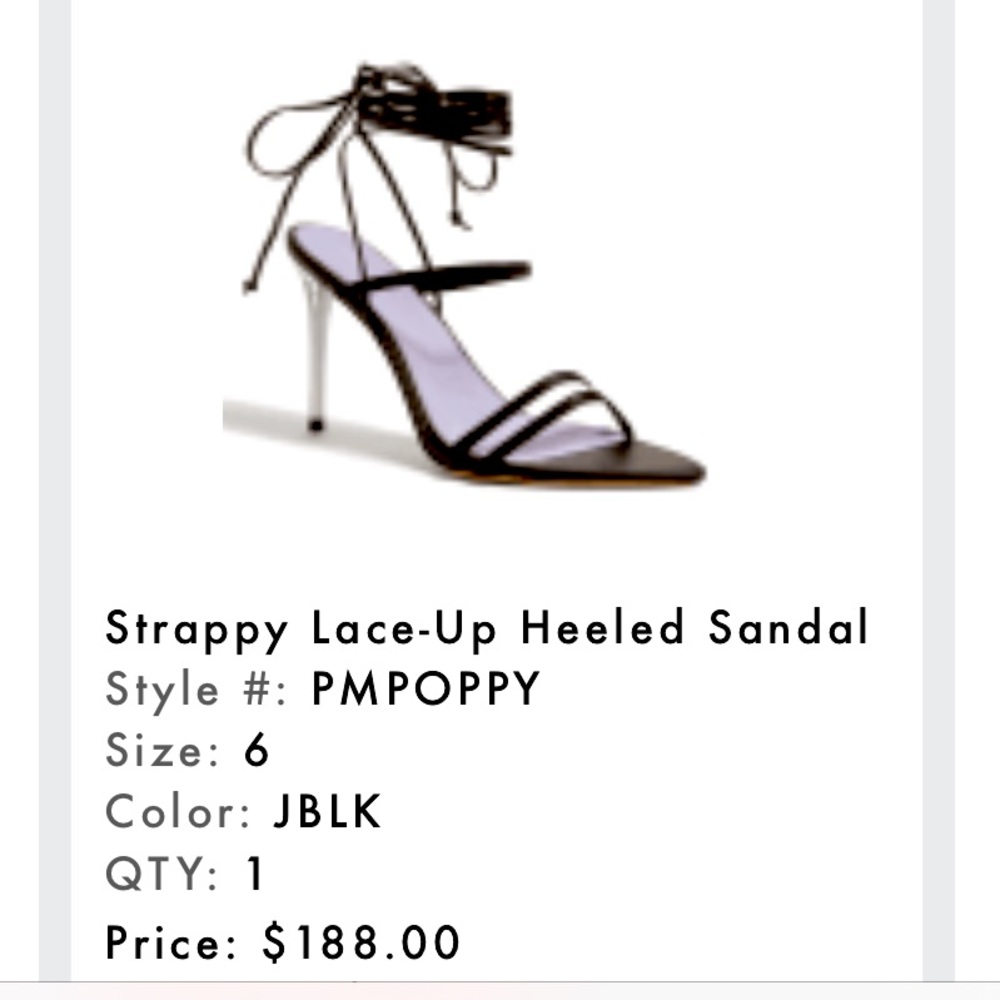 Marciano Guess leather black strappy heeled sandal stiletto lace up lucite heel